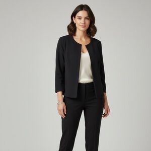 Philosophy Navy Cropped Blazer | Size Medium